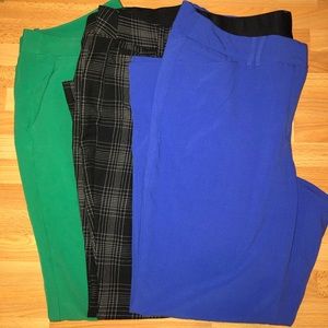 Three Pairs of Lane Bryant Trouser Pants
